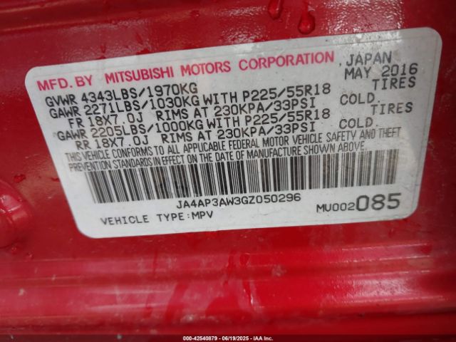 2016 MITSUBISHI OUTLANDER SPORT JA4AP3AW3GZ050296 Photo 8