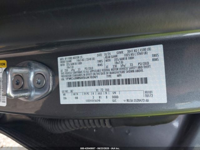 2025 FORD ESCAPE 1FMCU9MNXSUA10361 Photo 8