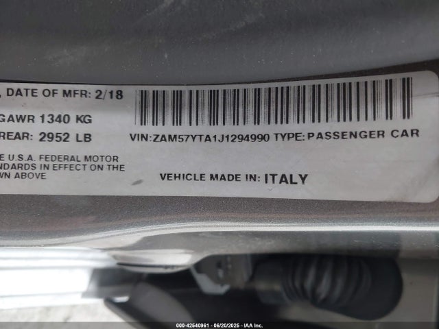 ZAM57YTA1J1294990 Maserati m156e