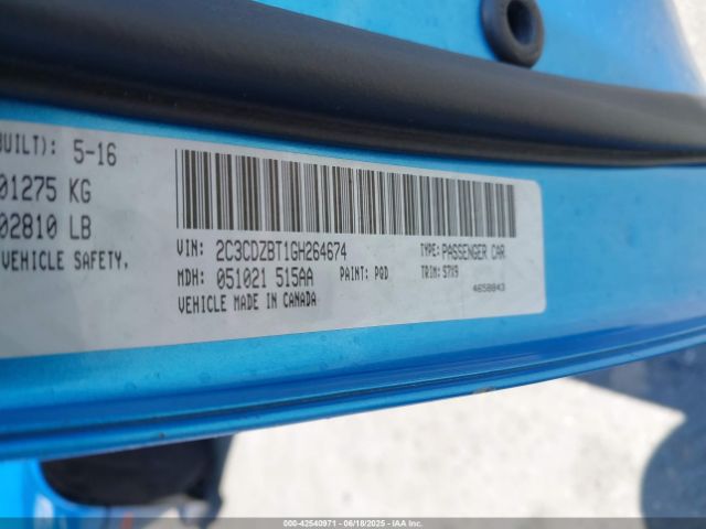 2016 DODGE CHALLENGER 2C3CDZBT1GH264674 Photo 8