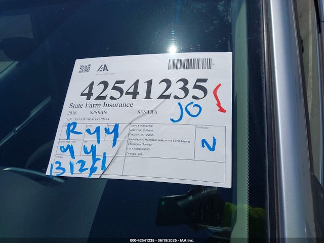 3N1AB7APXGY319444 Nissan Sentra