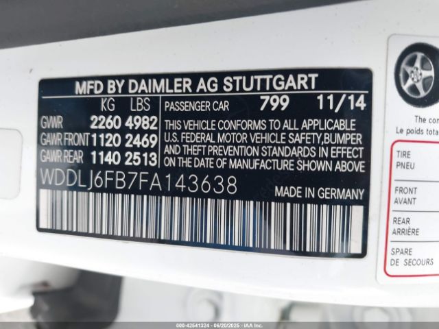 2015 MERCEDES-BENZ CLS 400 WDDLJ6FB7FA143638 Photo 8