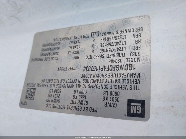 Chevrolet l20 2015 1GCWGFCF4F1157834 Image 9