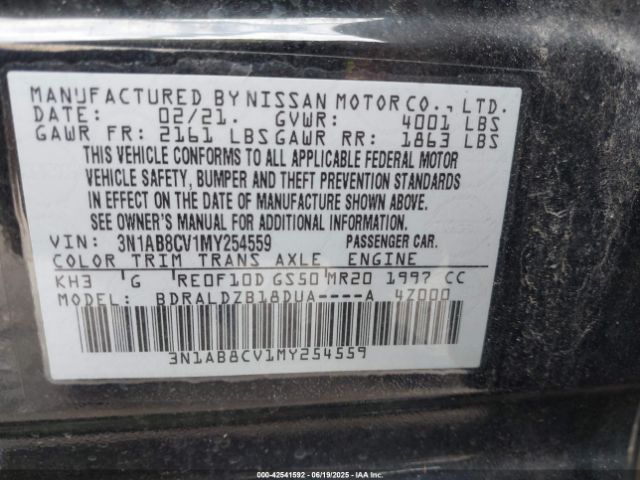 2021 NISSAN SENTRA 3N1AB8CV1MY254559 Photo 8