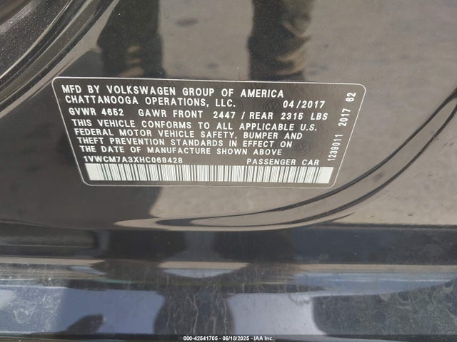1VWCM7A3XHC068428 Volkswagen Passat