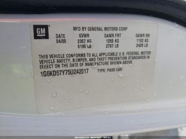 2005 CADILLAC DEVILLE 1G6KD57Y75U242017 Photo 8