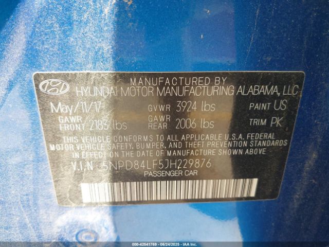 2018 HYUNDAI ELANTRA 5NPD84LF5JH229876 Photo 8