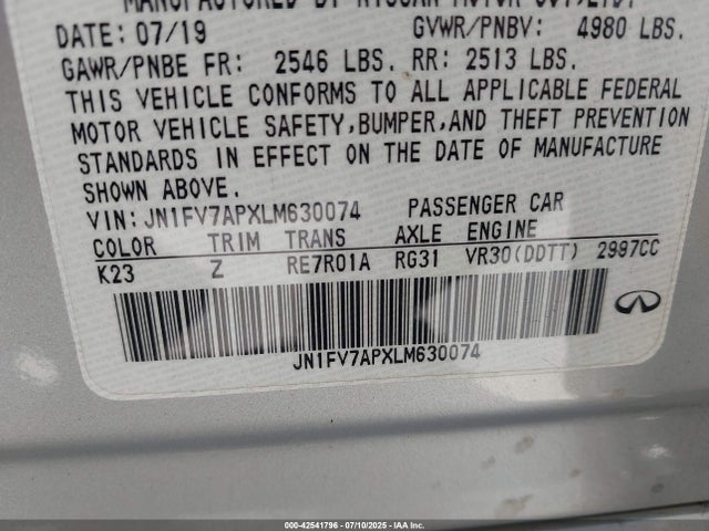 JN1FV7APXLM630074 Infiniti 2020