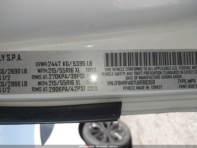 ZFBHRFAB7L6R88359 RAM 2020