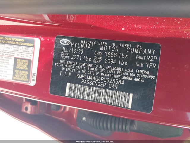 KMHLM4AG4PU625584 Hyundai mpi nu pe