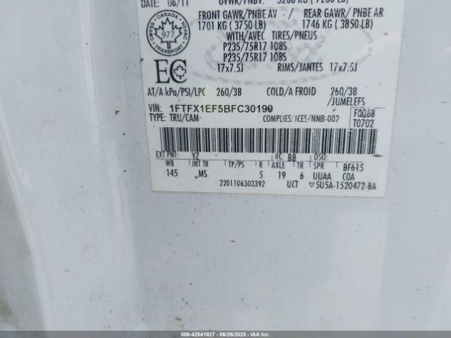 2011 FORD F-150 1FTFX1EF5BFC30190 Photo 8
