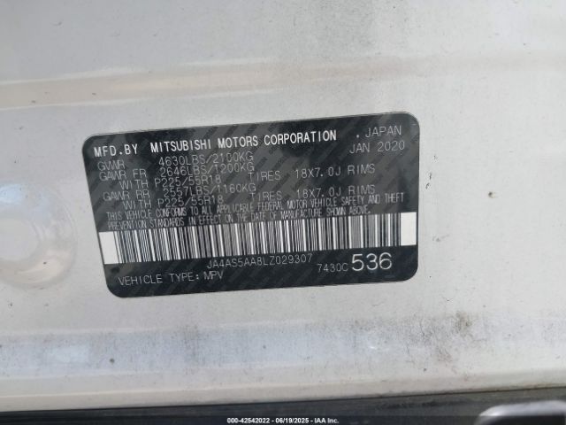 2020 MITSUBISHI ECLIPSE CROSS JA4AS5AA8LZ029307 Photo 8