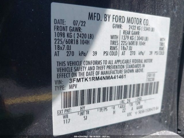 2022 FORD MUSTANG MACH-E 3FMTK1RM4NMA41461 Photo 8