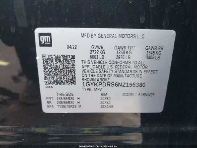 2022 CADILLAC XT6 1GYKPDRS6NZ156380 Photo 8