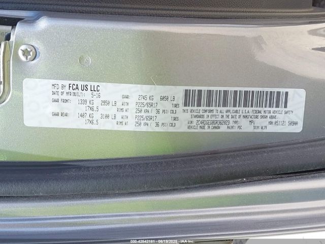 2016 DODGE GRAND CARAVAN 2C4RDGEG8GR362023 Photo 8