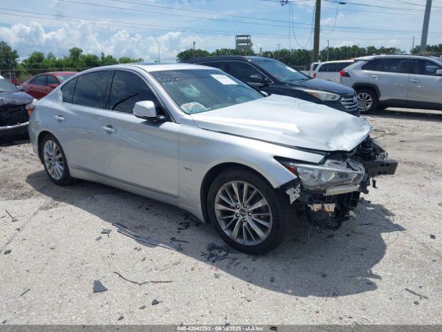 2019 Infiniti Q50 3.0t Luxe მანქანა იყიდება აუქციონზე, vin: JN1EV7AP2KM513020, აუქციონის ნომერი: 42542293