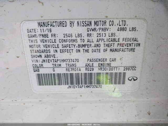 Infiniti 2017 2017 JN1EV7AP1HM737470 Image 9