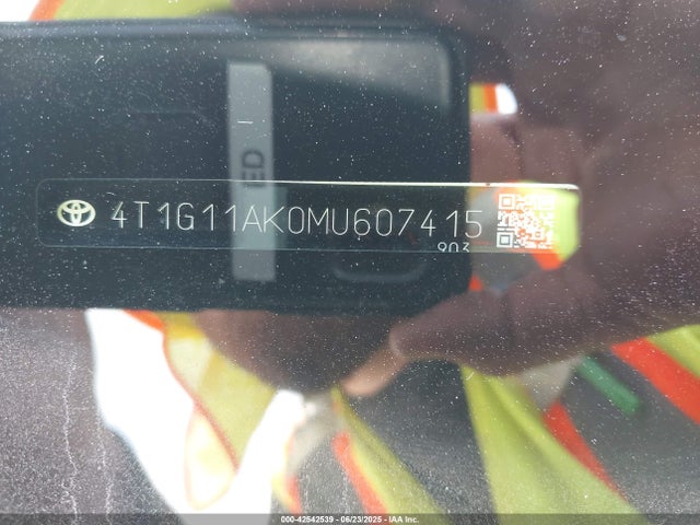 Aukcja sprzedaży 2021 Toyota Camry Se, vin: 4T1G11AK0MU607415, numer aukcji: 42542539