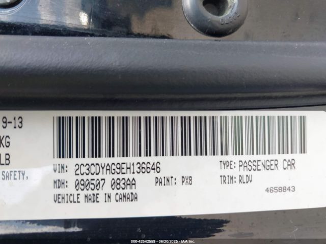 2014 DODGE CHALLENGER 2C3CDYAG9EH136646 Photo 8