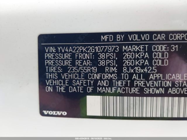 2016 VOLVO XC90 YV4A22PK2G1077973 Photo 8