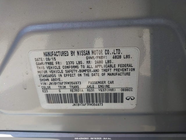 Infiniti 2015 2015 JN1BV7AP7FM354973 Image 9