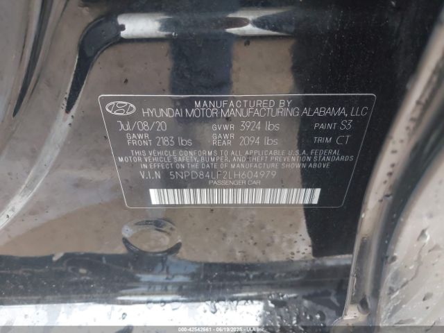 2020 HYUNDAI ELANTRA 5NPD84LF2LH604979 Photo 8