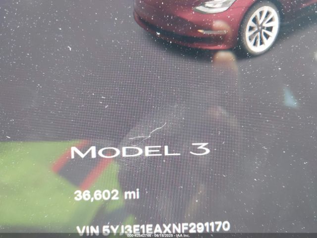 2022 TESLA MODEL 3 5YJ3E1EAXNF291170 Photo 6
