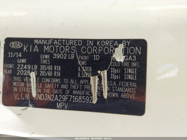 KNDJN2A29F7168592 KIA dohc gdi gamma