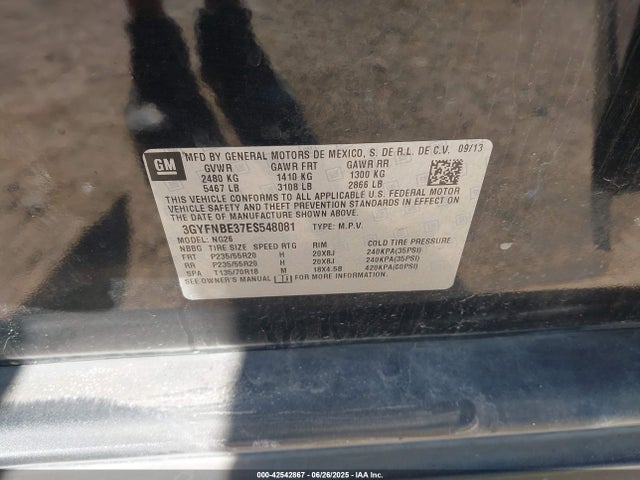 2014 CADILLAC SRX 3GYFNBE37ES548081 Photo 8