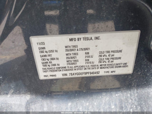 2023 TESLA MODEL Y 7SAYGDEF9PF940492 Photo 8