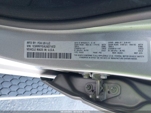 RAM 2020 2020 1C6RRFFG4LN371472 Image 9