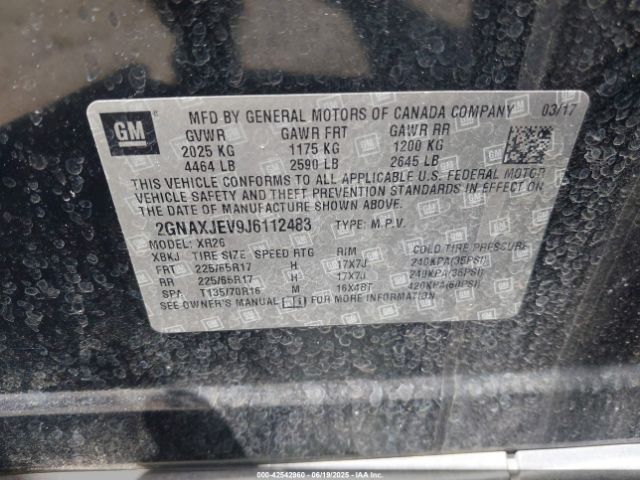 2018 CHEVROLET EQUINOX 2GNAXJEV9J6112483 Photo 8