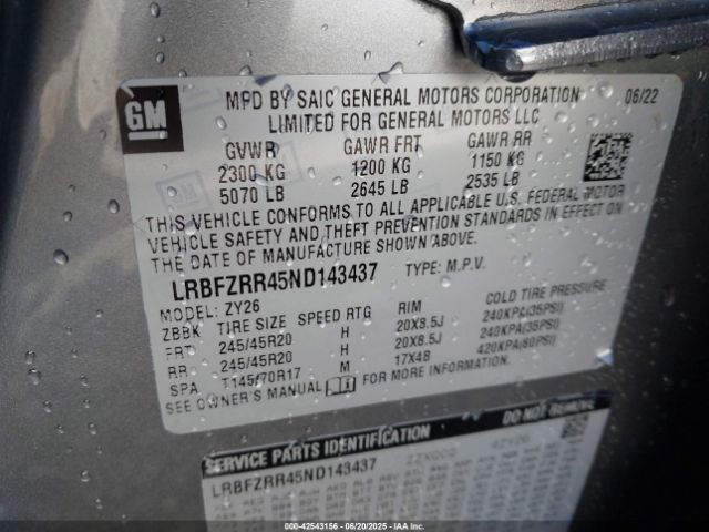 2022 BUICK ENVISION LRBFZRR45ND143437 Photo 8