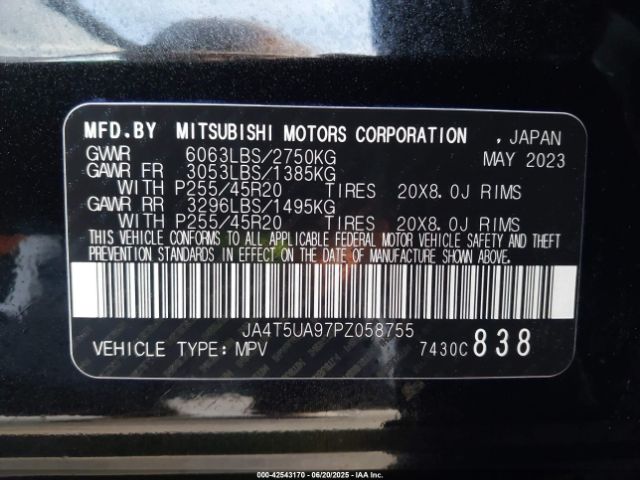 2023 MITSUBISHI OUTLANDER PHEV JA4T5UA97PZ058755 Photo 8