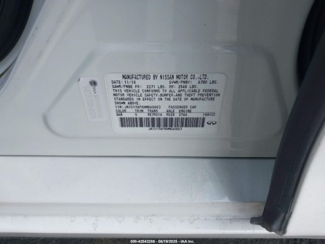 JN1CV7APXHM640663 Infiniti 2017