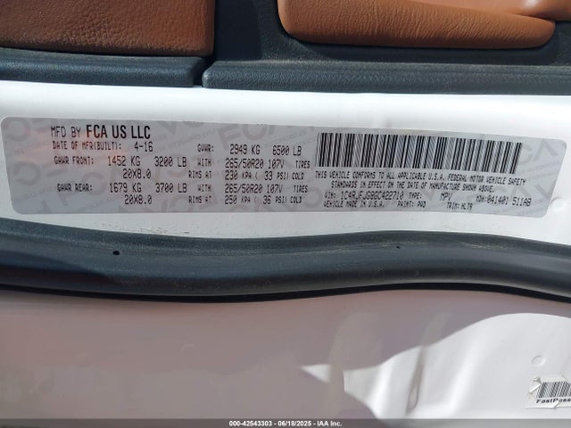 1C4RJFJG8GC422710 Jeep Grand Cherokee