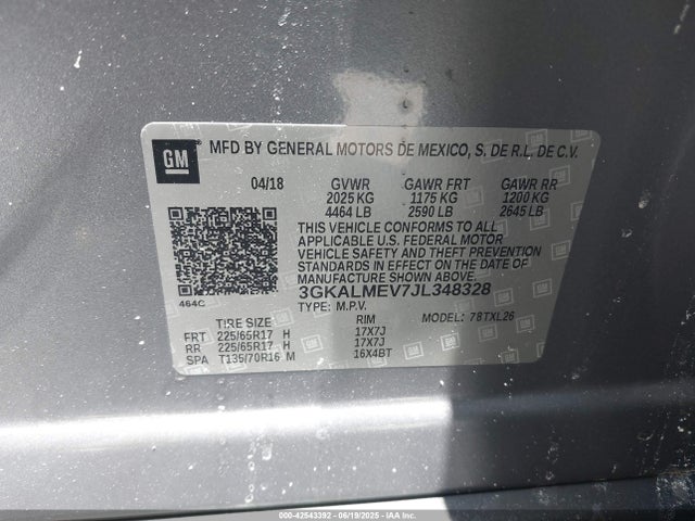 3GKALMEV7JL348328 GMC lyx - direct injection, vvt, fgt, turbo, alum, gen 1