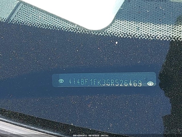 Toyota 2ar-fe 2016 4T4BF1FK3GR526469 Image 9