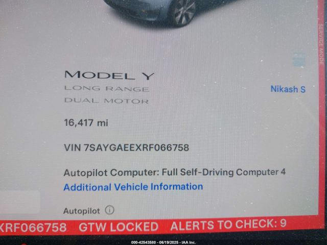 2024 TESLA MODEL Y 7SAYGAEEXRF066758 Photo 6