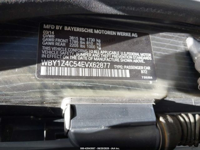 WBY1Z4C54EVX62877 BMW 2014