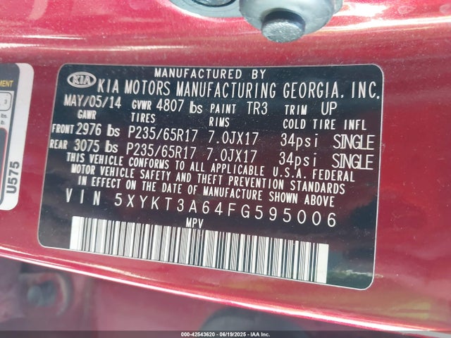 5XYKT3A64FG595006 KIA dohc t-gdi theta-ii
