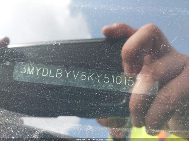2019 TOYOTA YARIS 3MYDLBYV8KY510157 Photo 8
