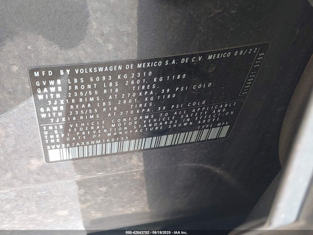 Volkswagen Tiguan 2022 3VV2B7AX6NM166133 Image 9