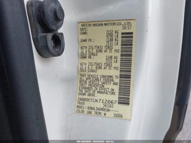 Nissan Frontier 2018 1N6BD0CT1JN712067 Image 9