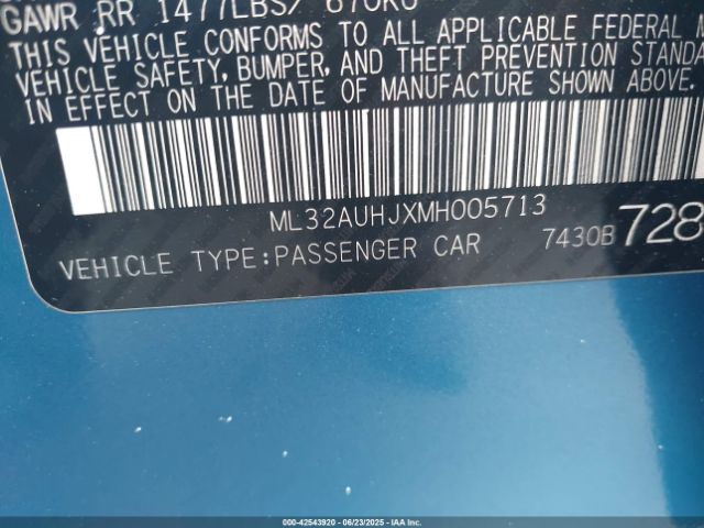 2021 MITSUBISHI MIRAGE ML32AUHJXMH005713 Photo 8