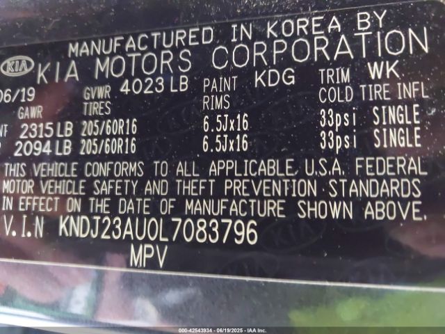2020 KIA SOUL KNDJ23AU0L7083796 Photo 8