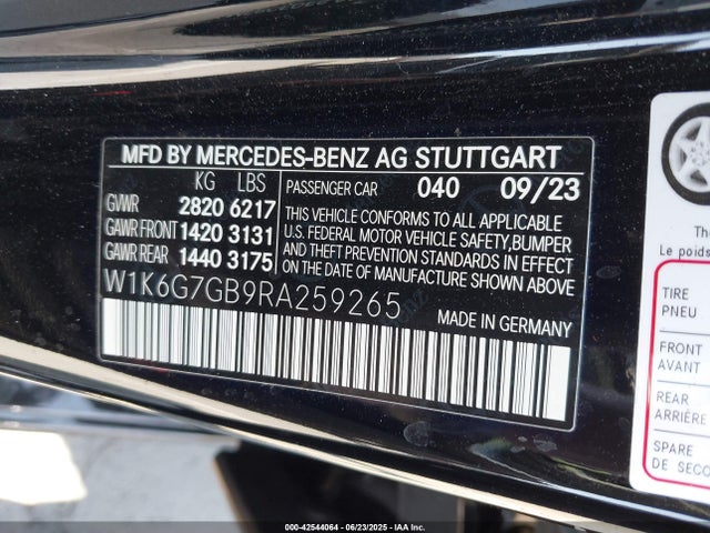 W1K6G7GB9RA259265 Mercedes-Benz m176