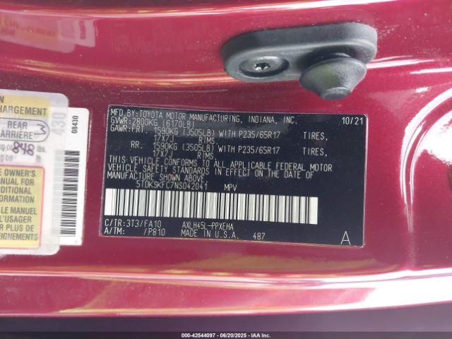 2022 TOYOTA SIENNA 5TDKSKFC7NS042041 Photo 8