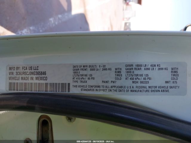 2022 RAM 2500 3C6UR5CJ0NG365846 Photo 8