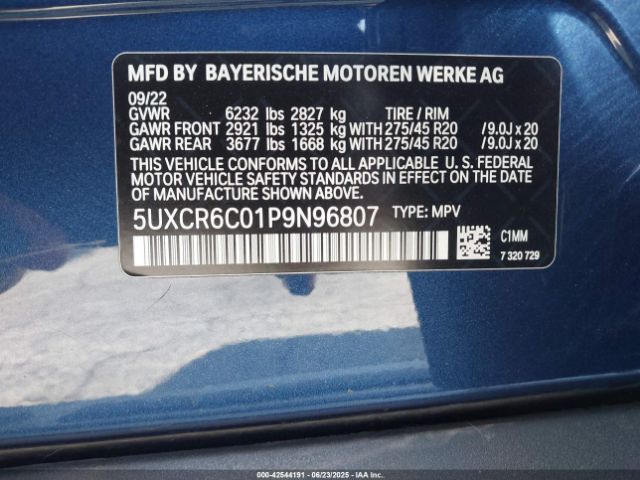 2023 BMW X5 5UXCR6C01P9N96807 Photo 8